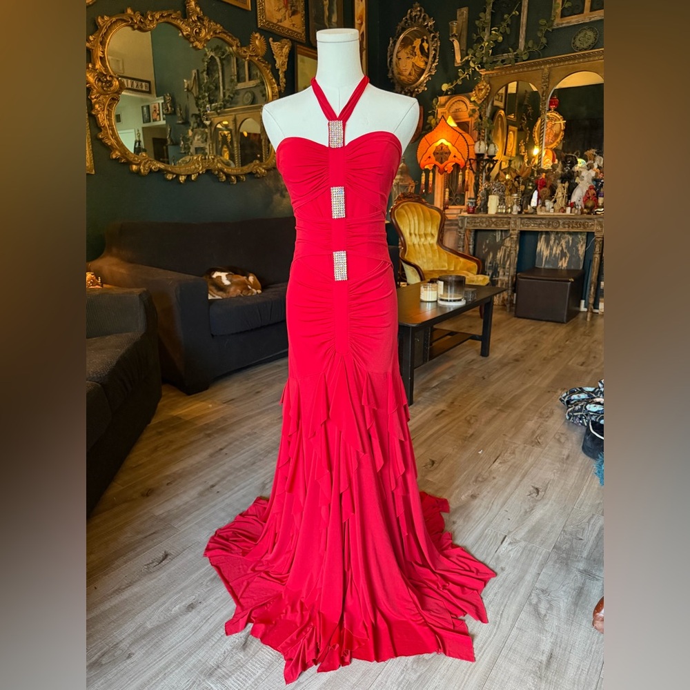 Y2K Jessica McClintock Red Vampy Gown ❤️✨
